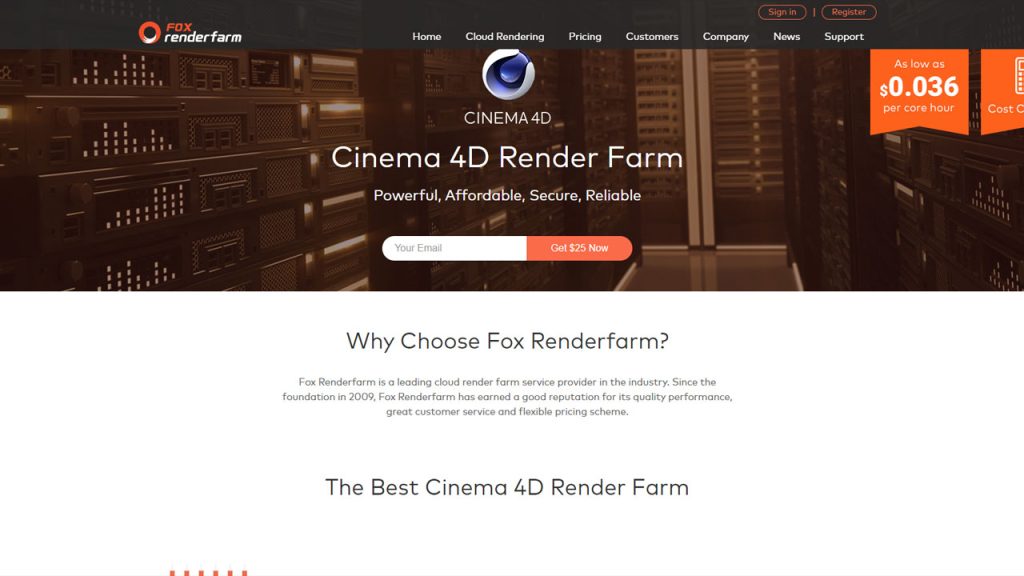 5개의 최고의 Cinema 4D 렌더 팜 foxrenderfarm