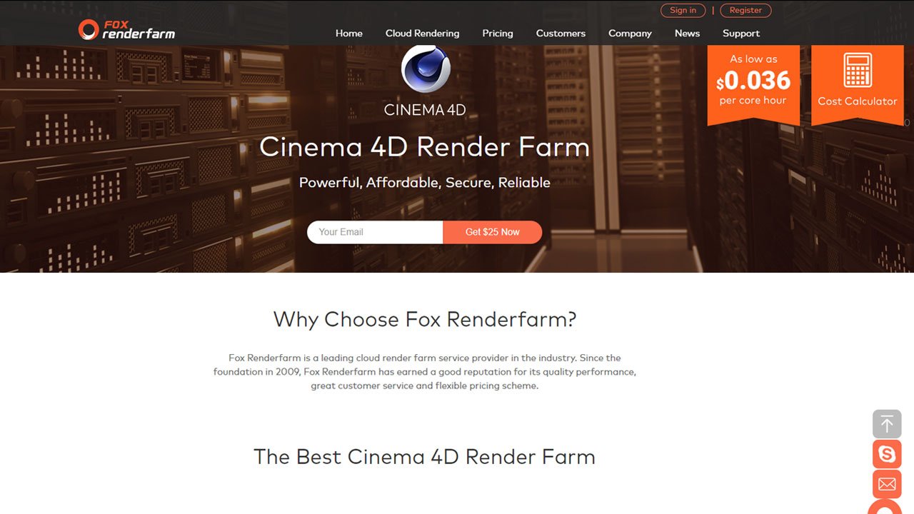 최고의 C4D Vray 렌더 팜 탑 5 - Fox Render Farm