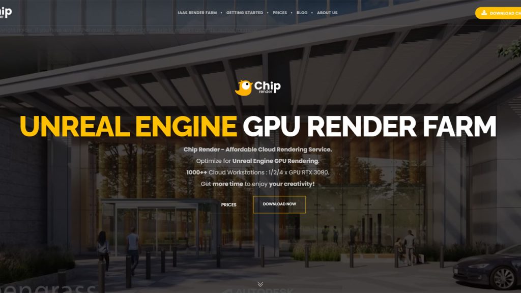 언리얼 엔진을 위한 최고의 GPU 렌더 팜 Chip Render Farm