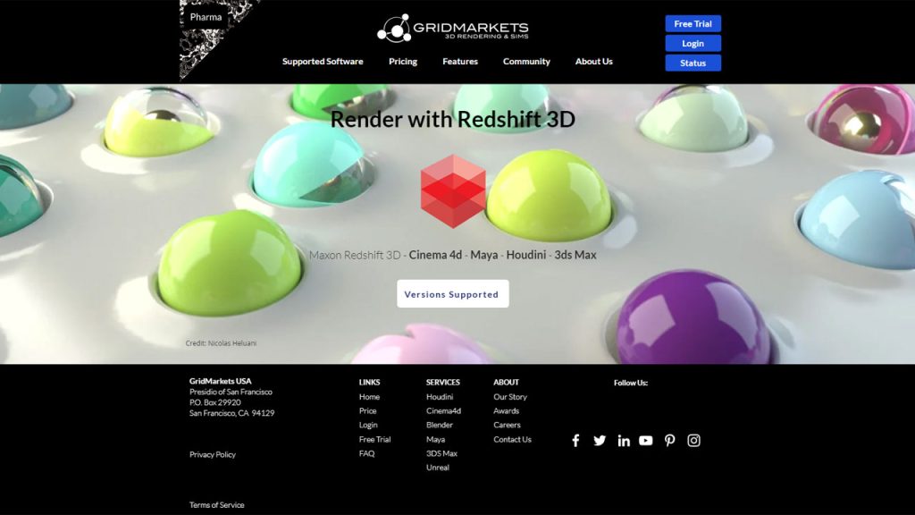 Redshift를 위한 최고의 GPU 렌더 팜 gridmarkets