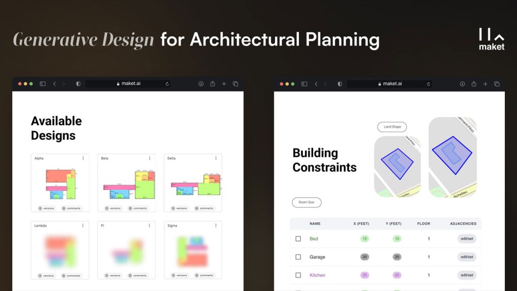 건축가를 위한 AI 도구 Maket AI