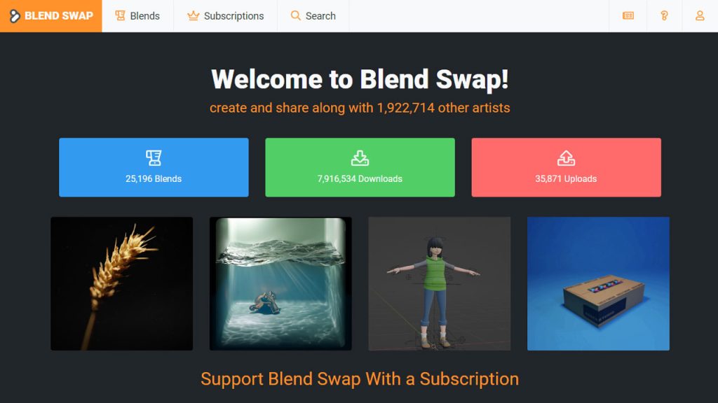 3D 아티스트를 위한 최고의 3D 모델 사이트 Blender Swap