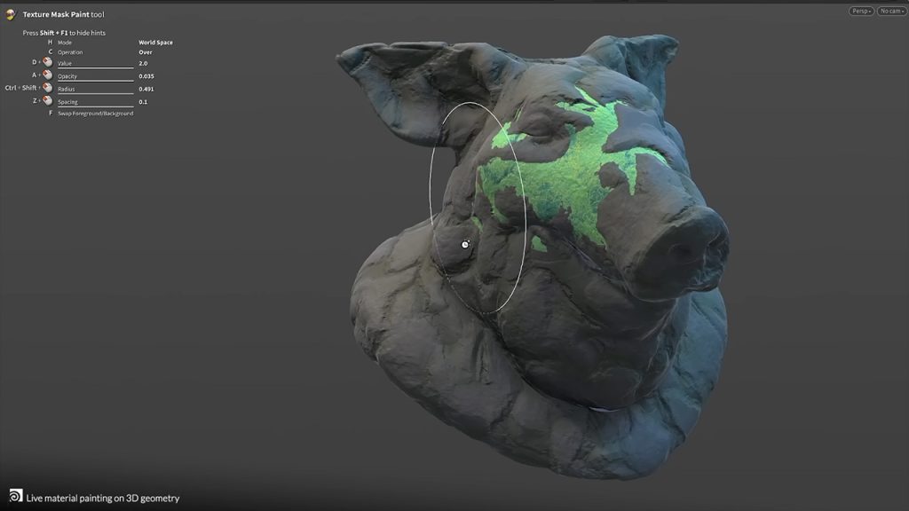 Houdini 20.5 미리보기 texture painting