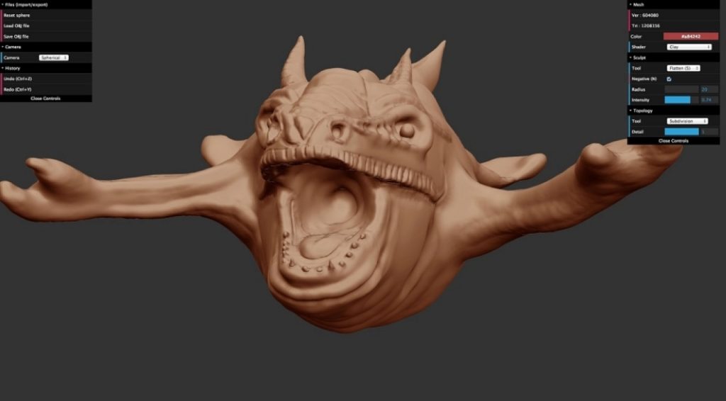 최고의 3D 조각 소프트웨어 SculptGL