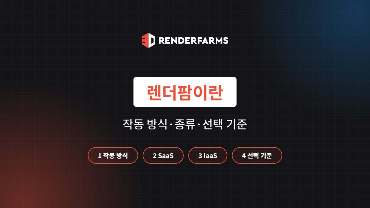 렌더팜이란? 작동 방식·종류·선택 기준 총정리 (2026)